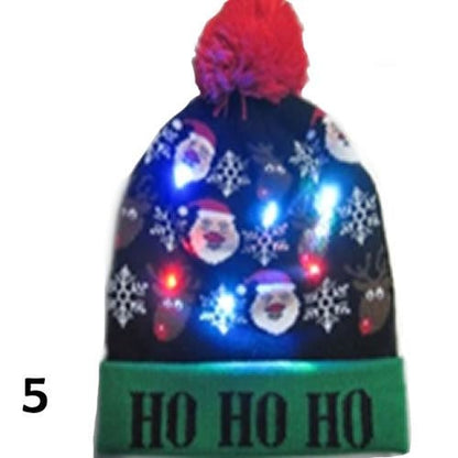 Holiday Hats |Pom Pom Party Holiday Hats With LED Lights Christmas fun