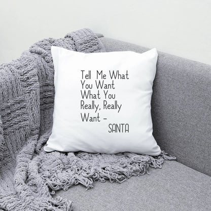 Sarcastic Santa Christmas Pillow Cover| Funny Christmas Throw Pillow Cover | Funny Accent Pillow for Holiday Christmas Decor