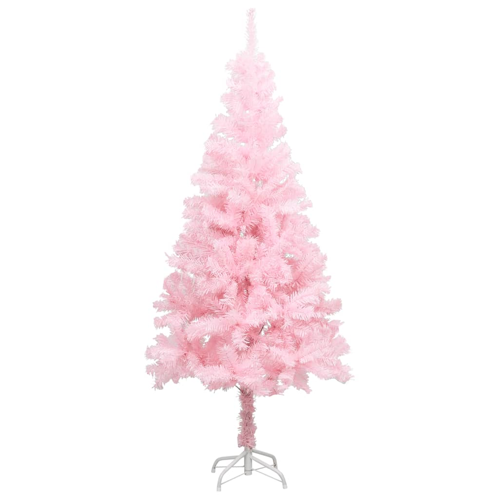 vidaXL Artificial Christmas Tree with Stand Pink 7 ft PVC