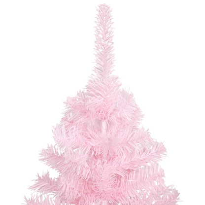 vidaXL Artificial Christmas Tree with Stand Pink 7 ft PVC