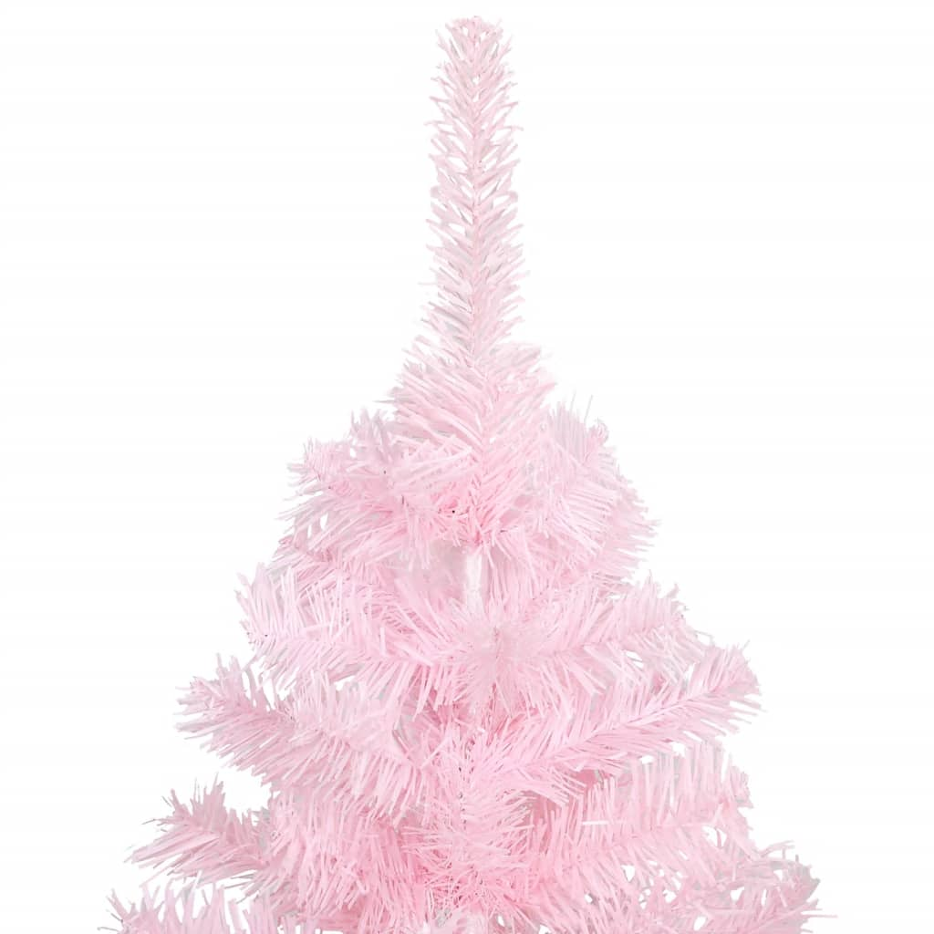 vidaXL Artificial Christmas Tree with Stand Pink 5 ft PVC