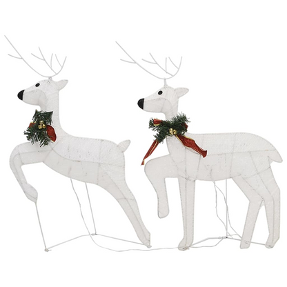 Christmas LEDs Lights | vidaXL Christmas Reindeers 2 pcs White 40 LEDs