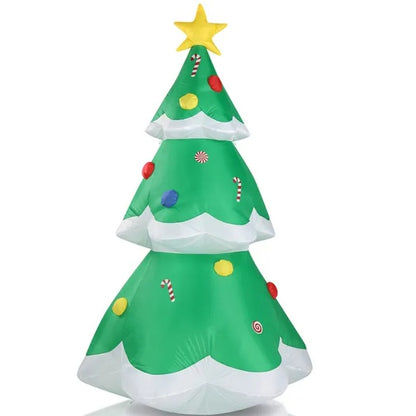 6.9 FT Lighted Christmas Inflatable Decoration, Inflatable Christmas Tree, Blow Up Yard Decorations With Built-in LED Lights For Holiday Party Front Yard Lawn Garden Decor