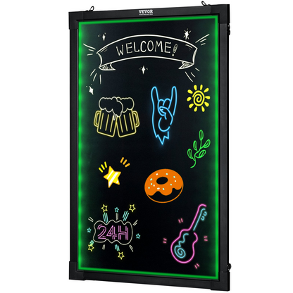 Chalkboard|Erasable Lighted Chalkboard Drawing Board Chalk Markers rem