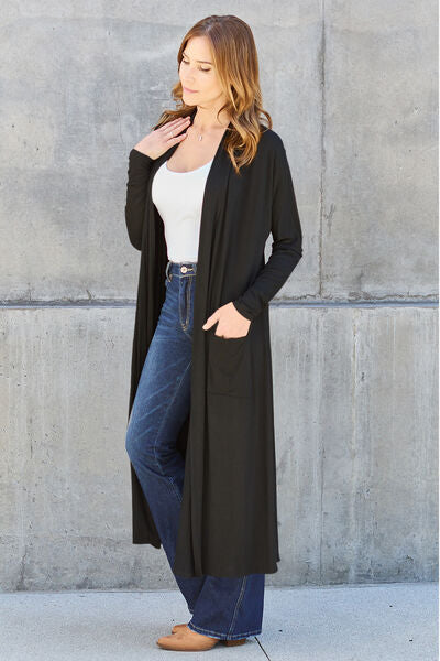 Long Sleeve Jacket | Basic Bae Full Size Open Front Soft Comfortable 