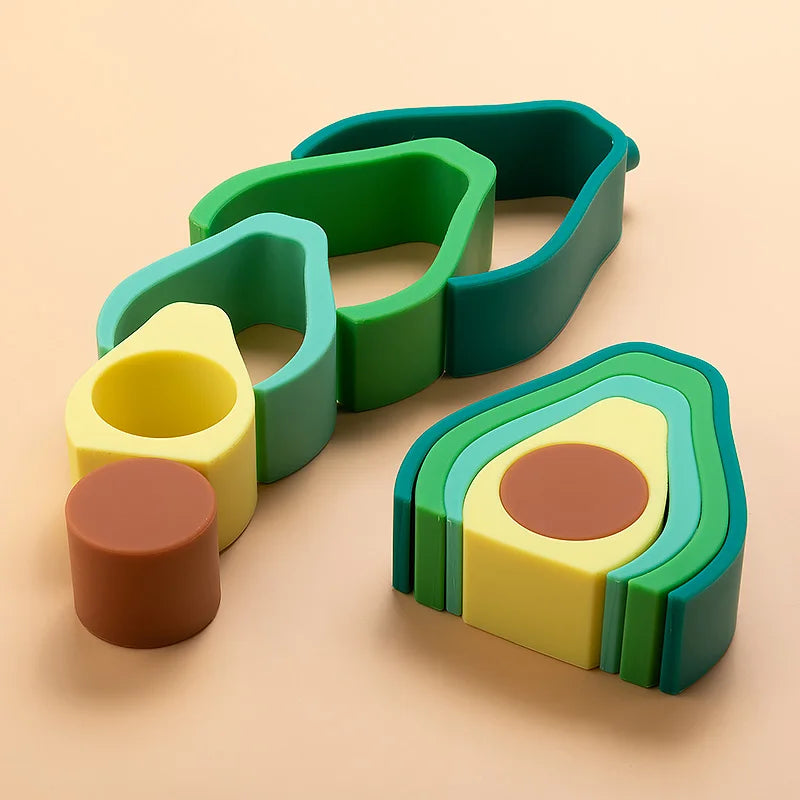 Toys | Silicone Stacking Toys Fruit for children multivariant puzzles