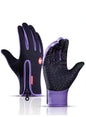 Winter Gloves Touch Screen Riding Motorcycle Sliding Waterproof Sports Gloves With Fleece