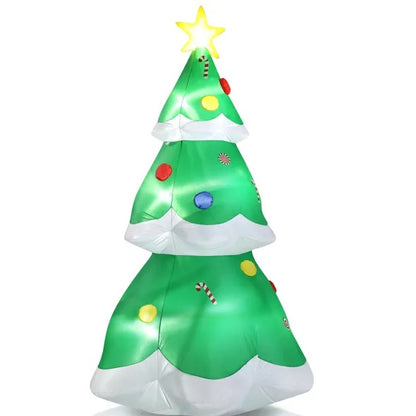 6.9 FT Lighted Christmas Inflatable Decoration, Inflatable Christmas Tree, Blow Up Yard Decorations With Built-in LED Lights For Holiday Party Front Yard Lawn Garden Decor