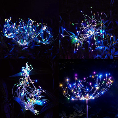 Christmas Lights | 120LED  Solar Firework Garden Christmas Decorations