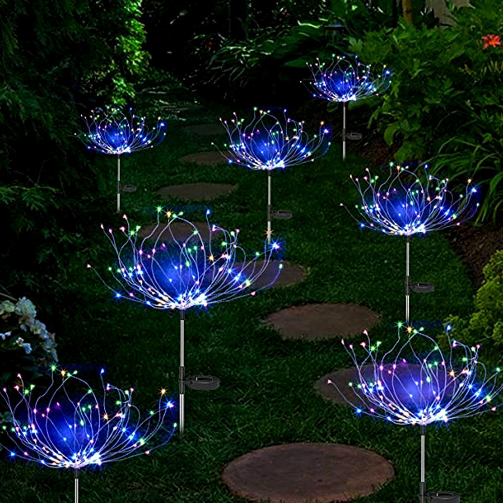 Christmas Lights | 120LED  Solar Firework Garden Christmas Decorations