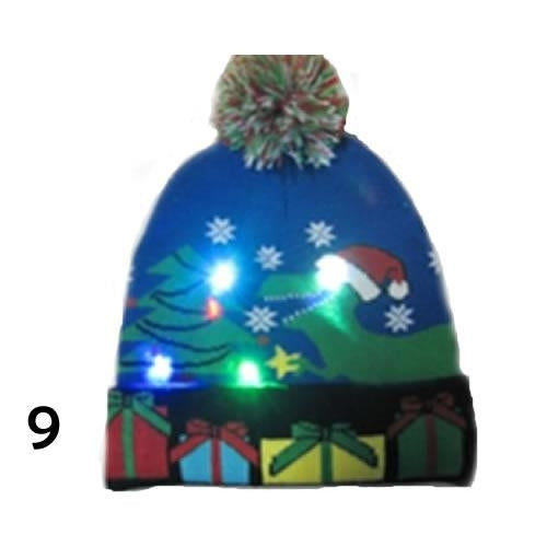 Holiday Hats |Pom Pom Party Holiday Hats With LED Lights Christmas fun