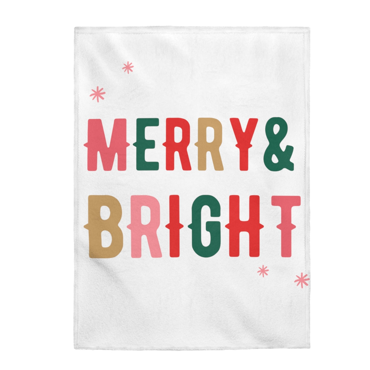 Christmas Blanket|Christmas Holiday Merry & Bright Plush Blanket Throw