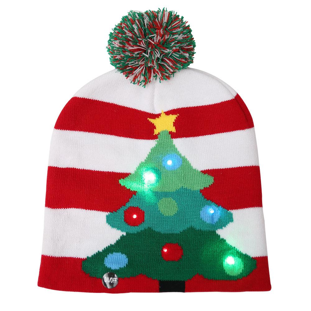 Holiday Hats |Pom Pom Party Holiday Hats With LED Lights Christmas fun