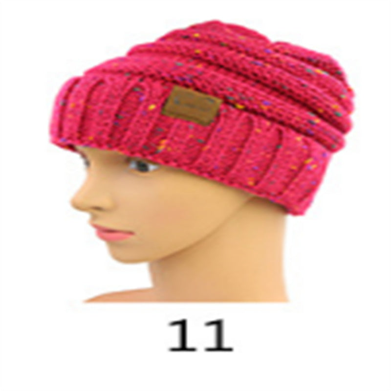 Knitted Hat|Unisex Outdoor Labeled Knitted Hat Slouched Beanies Winter