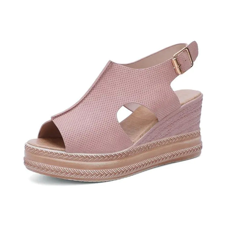 Women's Summer Wedge Heel Platform Peep Toe Sandals