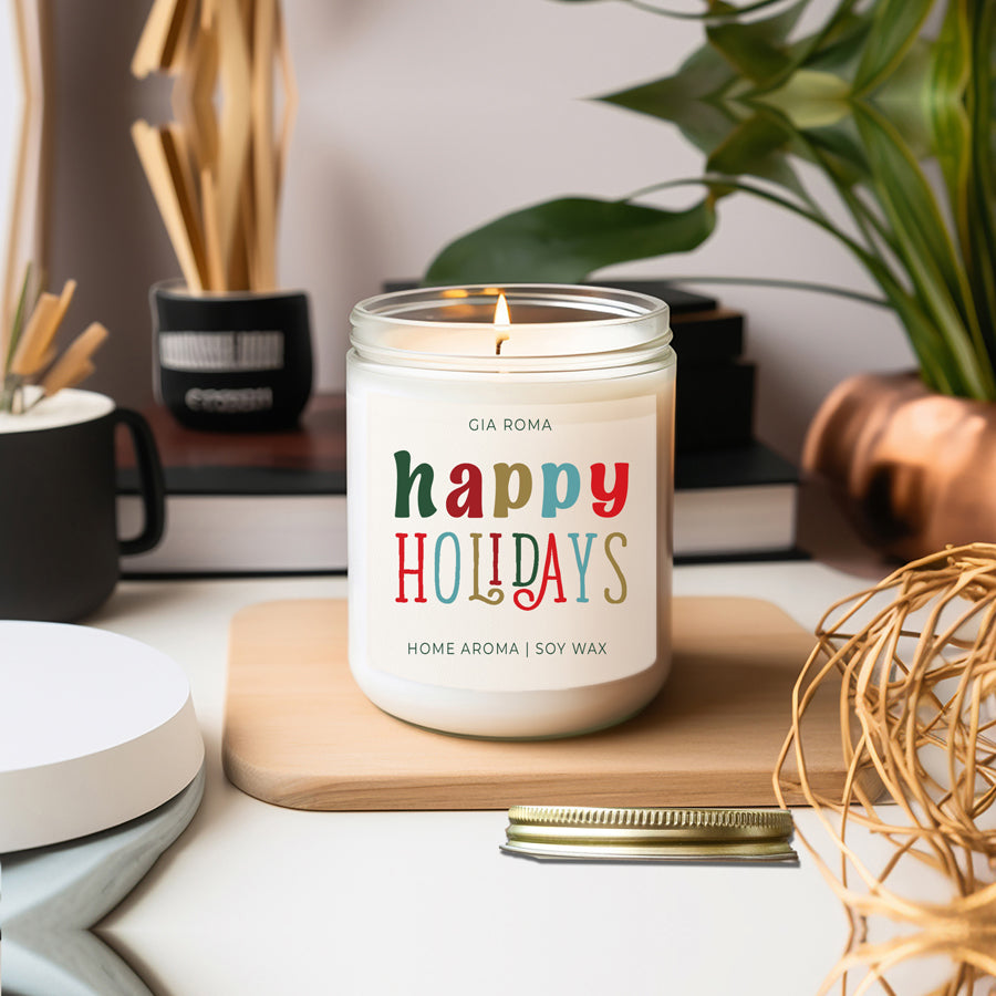 Holiday Candle| Happy Holiday Candles original scent with some flares