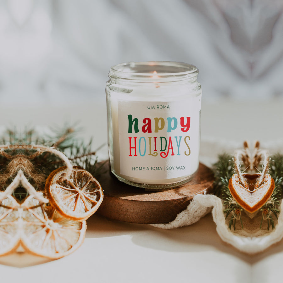 Holiday Candle| Happy Holiday Candles original scent with some flares