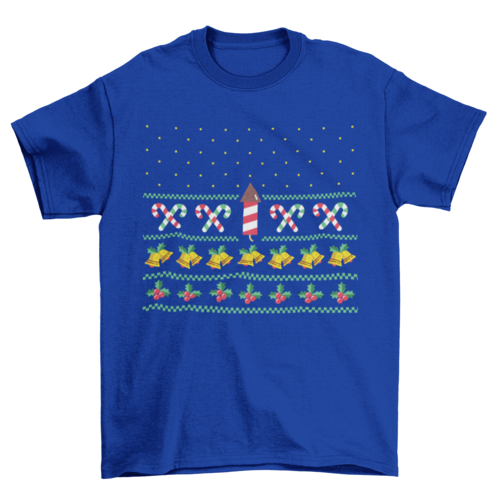 Holiday sweater|Star Space Ship Holiday Seasonal Ugly sweater Firework