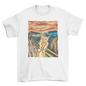 Cat T-shirt|The Scream Parody with Tabby Cat by Edvard Munch's Paintin