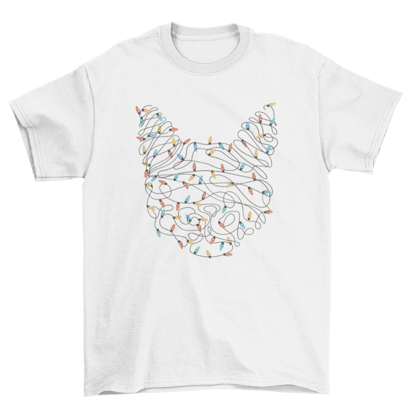 Christmas tshirts|Cool Cat Christmas lights t-shirt holiday style