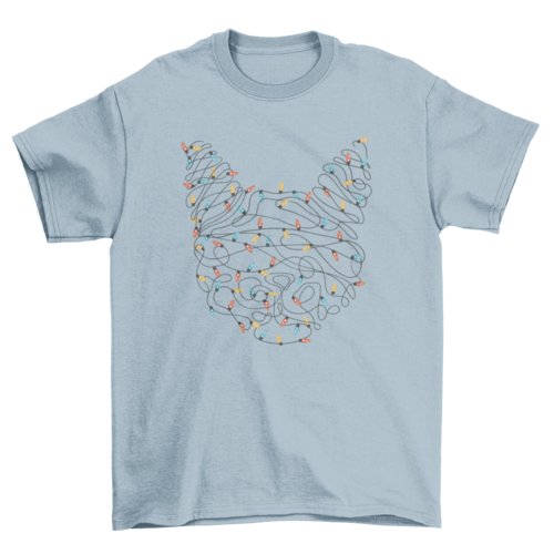 Christmas tshirts|Cool Cat Christmas lights t-shirt holiday style