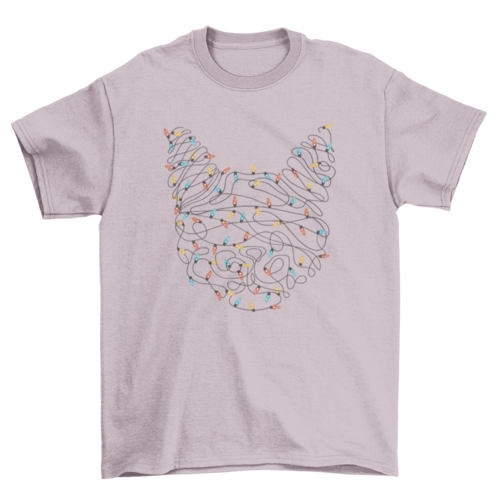 Christmas tshirts|Cool Cat Christmas lights t-shirt holiday style