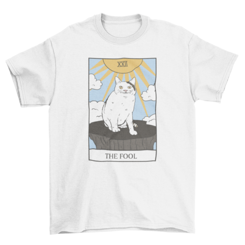 Cat tarot card meme t-shirt