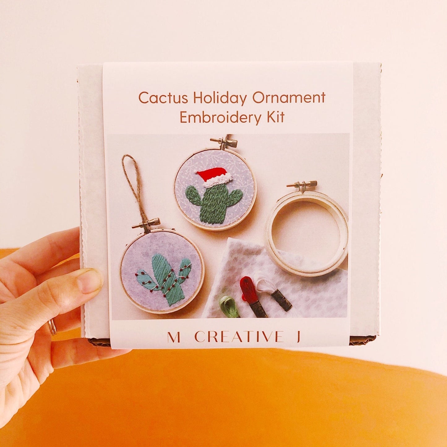 Holiday Ornament | DIY Beginner Cactus Holiday Ornament Embroidery Kit