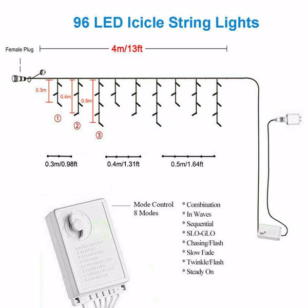 Christmas Curtain Lights : Christmas Curtain Icicle Lights