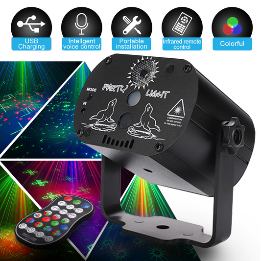 Disco Light Mini RGB Disco Light LED Laser Stage Projector