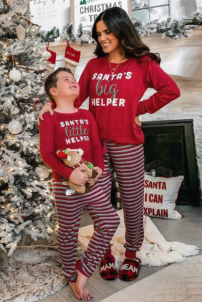 Holiday Pajamas|SANTAS big HELPER Print Mama's Holiday Home Loungewear