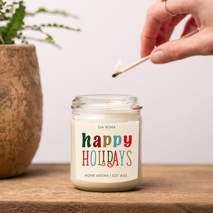 Holiday Candle| Happy Holiday Candles original scent with some flares