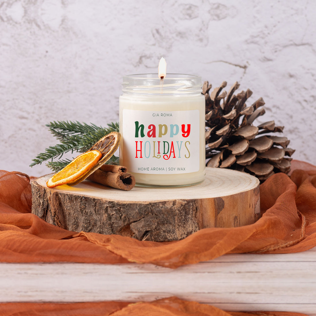 Holiday Candle| Happy Holiday Candles original scent with some flares