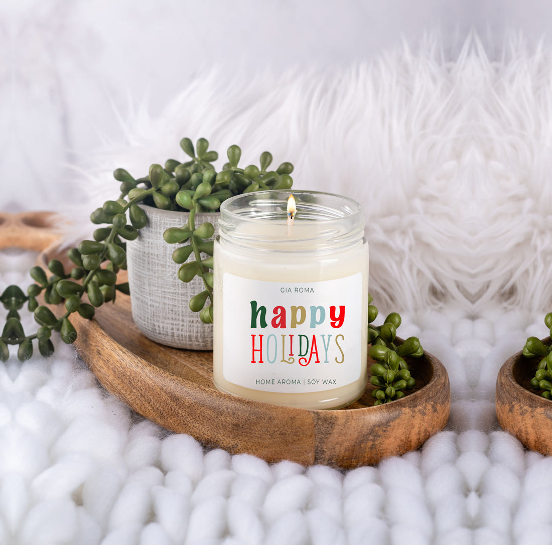 Holiday Candle| Happy Holiday Candles original scent with some flares