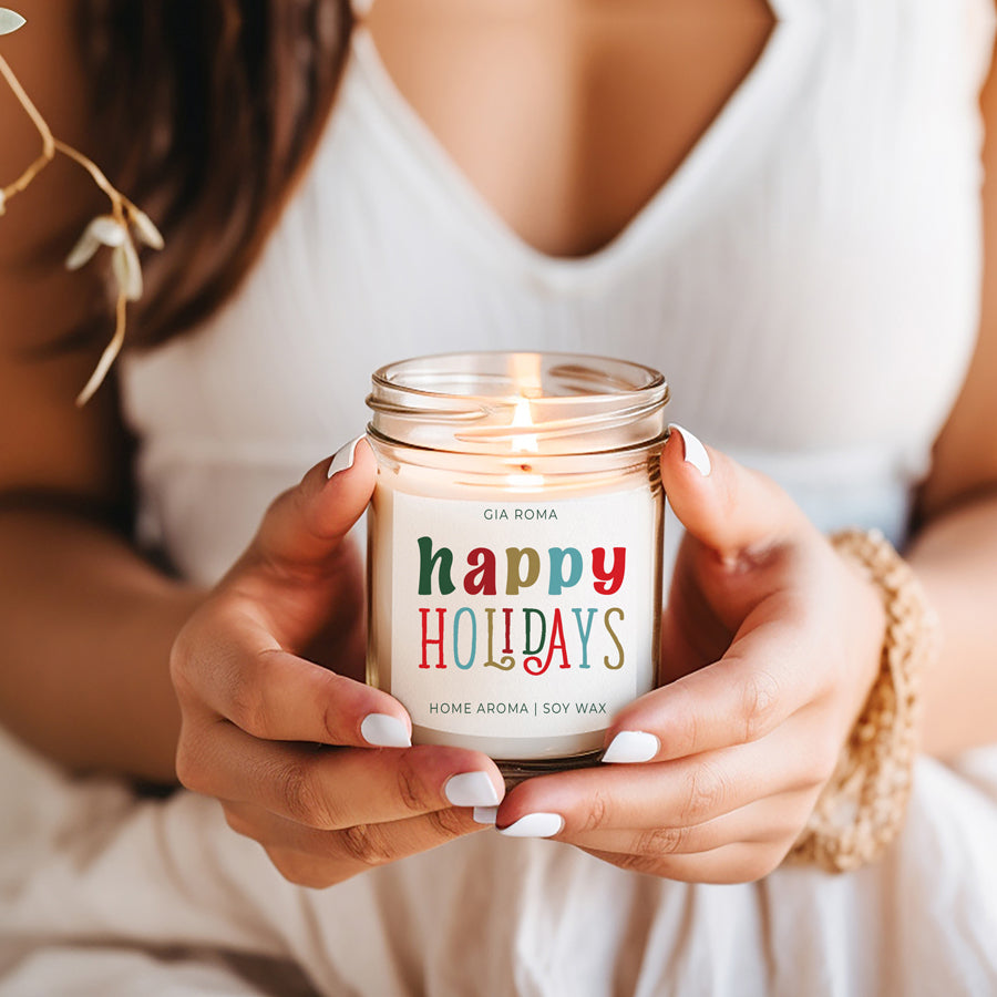 Holiday Candle| Happy Holiday Candles original scent with some flares