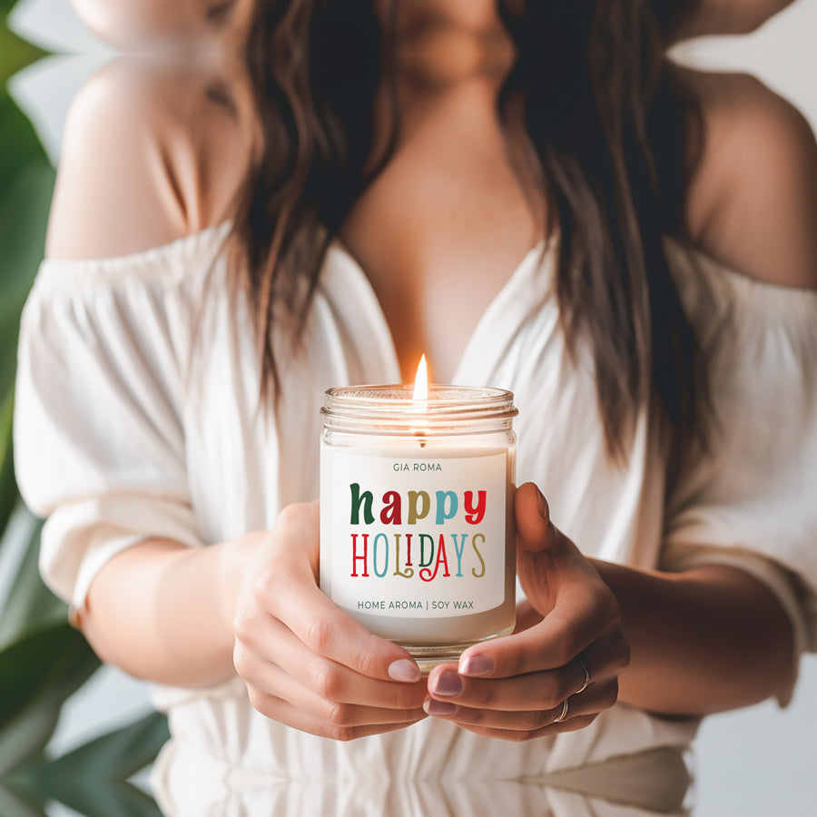 Holiday Candle| Happy Holiday Candles original scent with some flares