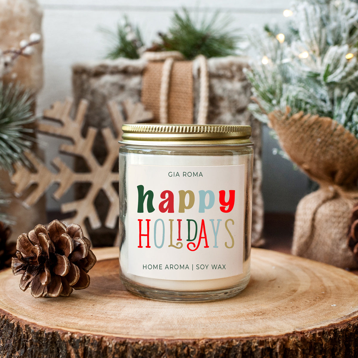 Holiday Candle| Happy Holiday Candles original scent with some flares