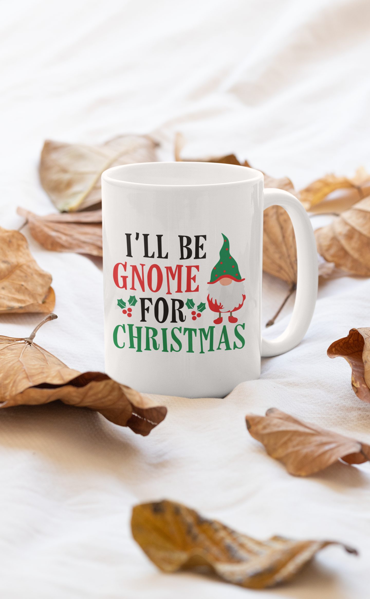 Christmas Mug |11oz mug I’ll Be Gnome For Christmas Mug Glossy Coating